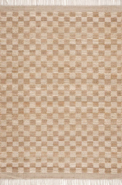 Ionut Checkered Jute Area Rug