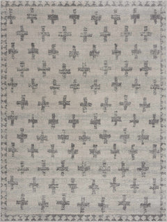Tigris Swiss Cross Ivory&Gray Area Rug - Clearance