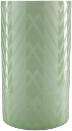 Flynn Green Chevron Glass Decorative Accent - Clearance
