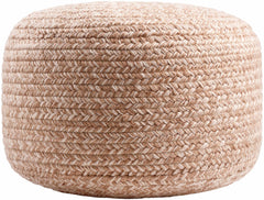 Tonanitla Natural Fiber Blush Knitted Pouf