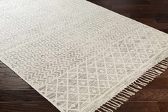 Valyermo Beige Hand Woven Cotton Rug - Clearance