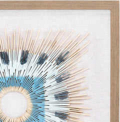 Yenice Natural Wood Geometric Wall Art Set Of Two - Clearance