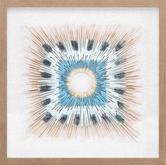 Yenice Natural Wood Geometric Wall Art Set Of Two - Clearance